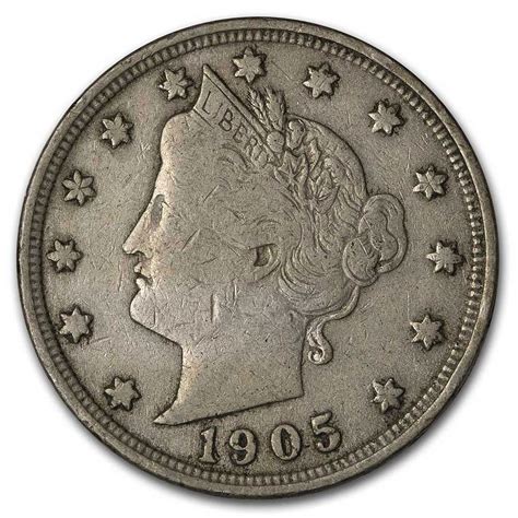 1905 Liberty Head V Nickel VF - Walmart.com