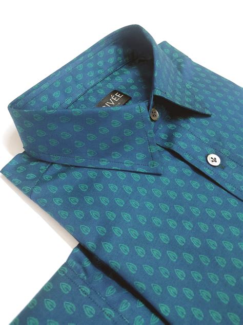Peacock Green Shirt | Designer Shirts for Men | Privee Paris