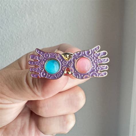 Pins Harry Potter Magic Luna Lovegood Glasses Enamel Pins 205-1 | Grailed