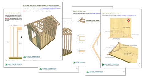 8' x 10' Storage & Garden Shed Plans with DIY Videos & eBook