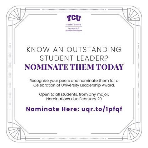 What2Do@TCU | Nominate Your Peer for the Celebration of University Leadership Awards