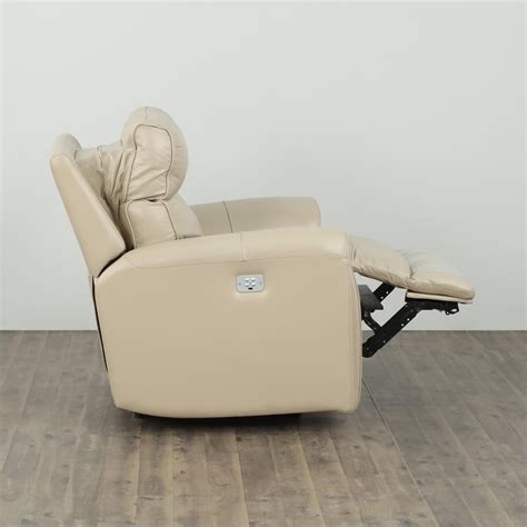 Buy Helsinki Leather 1-Seater Electric Recliner - Beige from Home ...