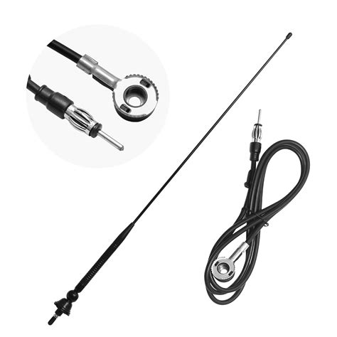 ASOOLL Black Boat Marine Radio Antenna FM AM Aerial 26.5 inch for Car ...