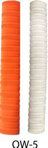 Y2M Set of 2 cricket bat handle grip (1 orange + 1 white grip) Yuvi-5 ...