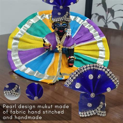 Garden Of Arts Handmade Laddu Gopal Mukut Beautiful Colorful Flower ...