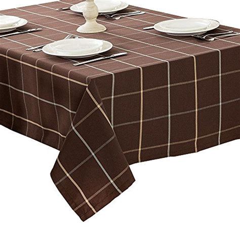 R.LANG Heavy Weight Fabric Tablecloth Oval 60 x 104-inch Spillproof ...