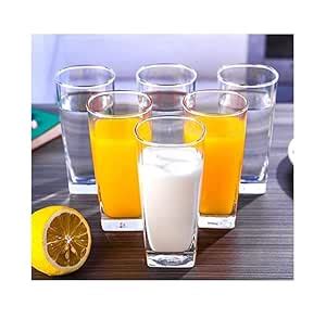 Buy KOVOLY 240 ml Water Glasses Set of 6 – Clear Drinking Glass Tumbler ...