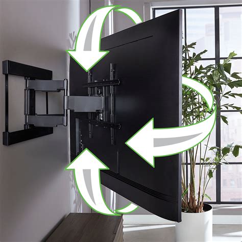 SANUS Elite Elite Super Slim Full-Motion TV Wall Mount for TVs 40"-90 ...