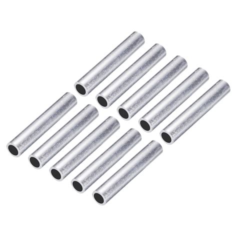 MECCANIXITY 10 Pcs Non Insulated Butt Connectors, 8mm Aluminium Wire ...