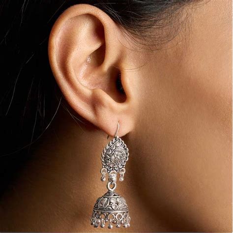 Buy Oxidised Jhumka Earrings Online In India - Etsy India