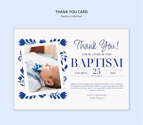 Modèle d'invitation au baptême | PSD Gratuite