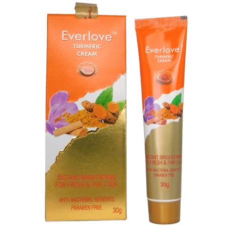 Everlove Turmeric Cream Instant Brightening, Fresh and Fair Look, 30 g ...