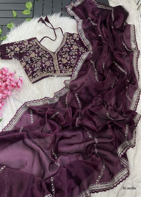 M-JENIFER Jimmy choo saree 3 mm sequence work with work border – Dharmatex