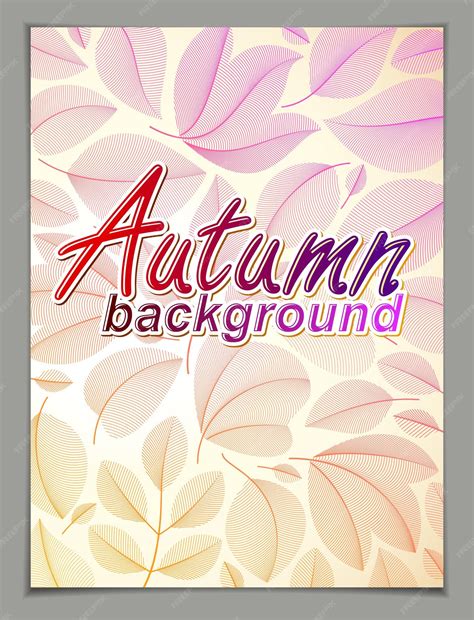 Autumn leaves vertical background, nature fall template for design ...