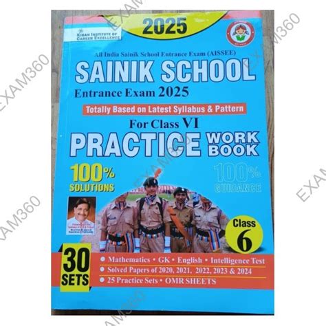 Sainik School Entrance Exam 2025 For Class 6 | Practice Work Book 30 ...