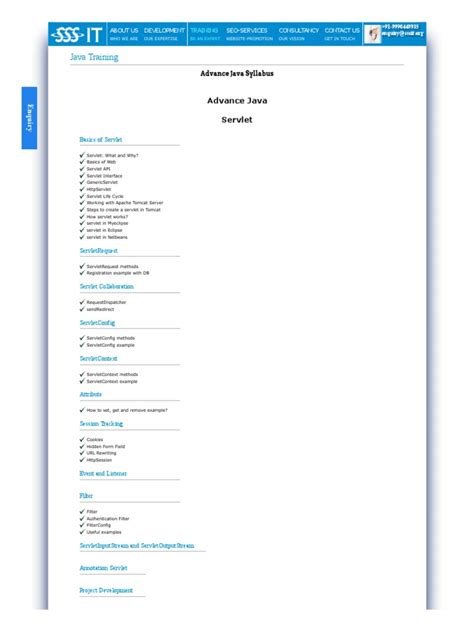 Image result for Advanced Java Syllabus