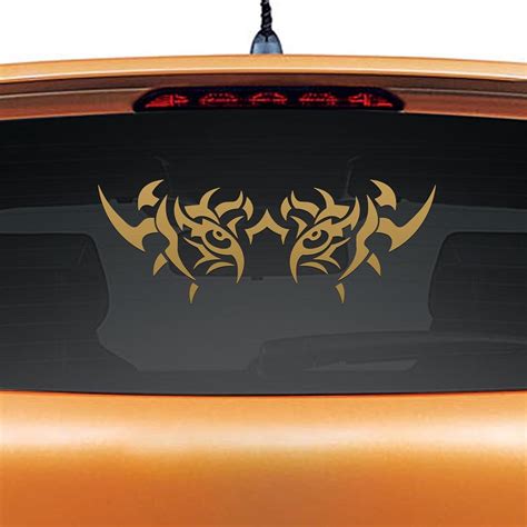 WallDesign Decal Stickers Beware of The Tiger Gold Colour Reflective ...
