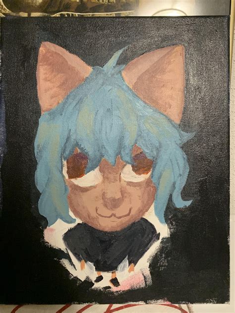 A Pitou(? im painting : r/HunterXHunter