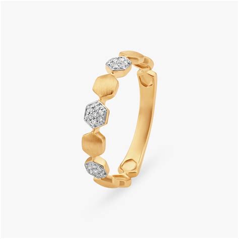 Bold Geometric Diamond Ring