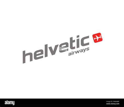 Helvetic Airways, rotated logo, white background Stock Photo - Alamy