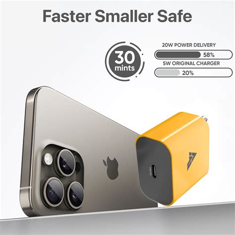 Vaku ® Aiges 20W PD Port Charger Type C [Apple MFi Certified] Adapter ...