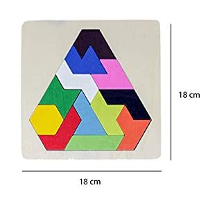 FAB Wooden Tetris Jigsaw Puzzle 12pcs - (1TNG244) - Brain Teasers Toy ...