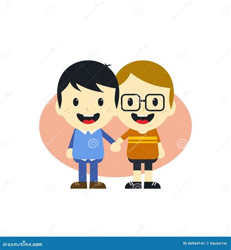 Adorable Gay Cartoon Character Stock Vector - Illustration of person ...