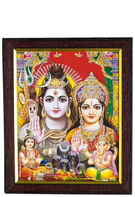 Cherriee Shiva/Mahadev parvati ganesh kartikeya family photo frame for ...