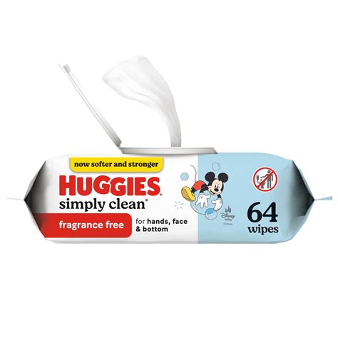 Huggies Simply Clean Plant-Based, Hypoallergenic, Unscented Baby Wipes ...