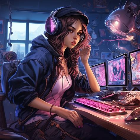 Gamer girl 2 by ByanEl on DeviantArt