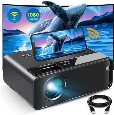 ELEPHAS Mini WiFi Projector for iPhone, 2023 Upgraded HD Movie ...