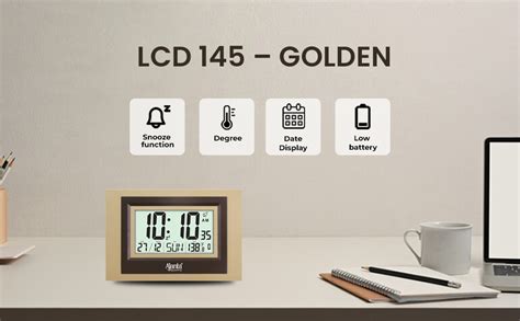 Buy Ajanta Plastic Classic Wall Clock Desktop Display LCD Clock ...
