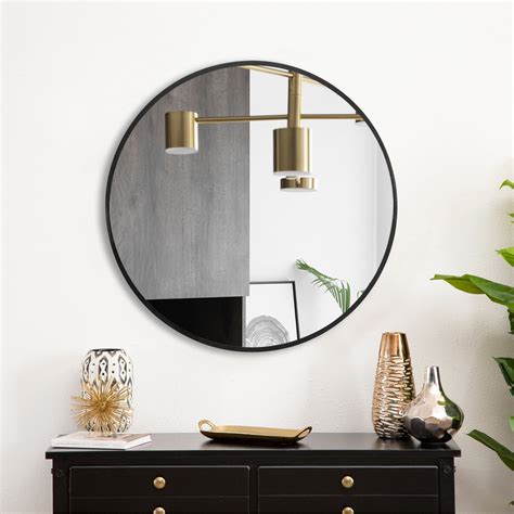 Round Mirrors Wall Decor Circle Mirror Bathroom Wall Mounted Make Up ...