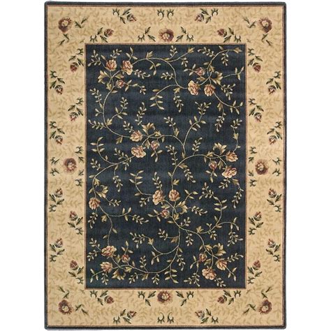 Nourison Somerset 8 x 10 Navy Abstract Area Rug in the Rugs department ...
