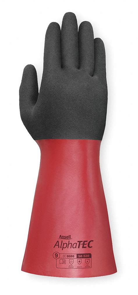 Burgundy, Red, Chemical Resistant Gloves - 1FEY7|58-530 - Grainger