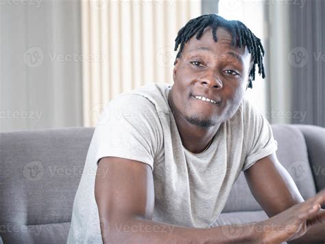 Male man african american black diversity person afro hair ethnic happy smile model close up ...