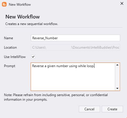 Adding New Workflow | IntelliBuddies® Documentation Portal