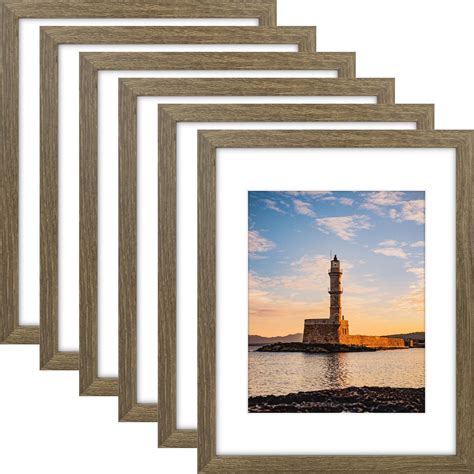 Amazon.com - AUEAR, 11x14 Picture Frames Set of 6, with Mat for 8x10 or ...