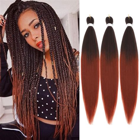 Snapklik.com : Ombre Braiding Hair Pre Stretched Ombre Ginger Easy ...