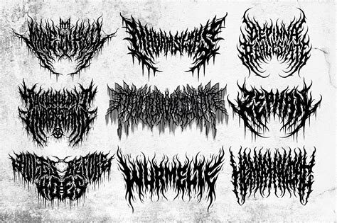 How To Draw Death Metal Logos