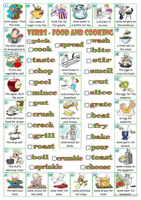 ESL Cooking Verbs Examples 的图像结果