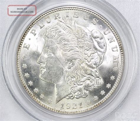 1921 D Morgan Silver Dollar Ms 63 Pcgs (1066)