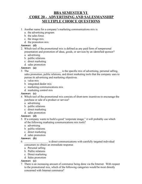 BBA - Semester VI CORE 20 – Advertising And Salesmanship - BBA SEMESTER ...