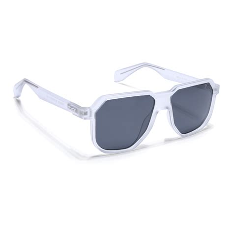 Prizm | Transparent Hexagonal Polarized Sunglasses | Black Lens - PMG6