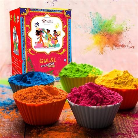 Buy CraftVatika Natural Holi Colour - Organic Holi Gulal - | 400 Gram ...
