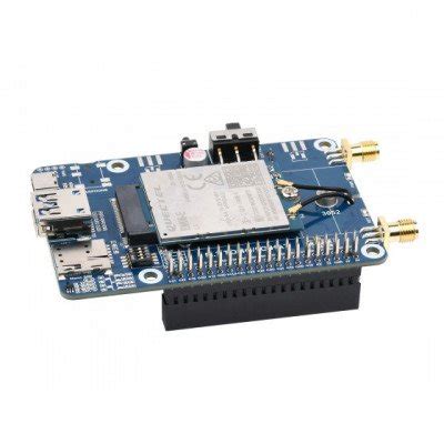 Waveshare EM06-E LTE Cat-6 HAT for Raspberry Pi, Dual Antennas LTE-A ...