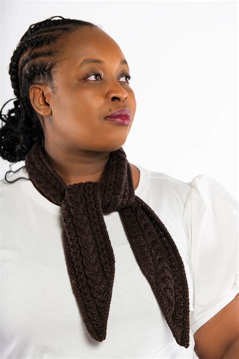 Cabled Skinny Lufuno Scarf Knitting Pattern, I-cord Edging (PDF ...