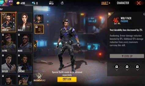 What are elite abilities in Free Fire? Andrew, Hayato, and Kelly's ...