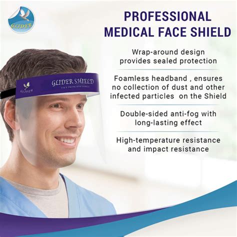 Glider Face Shield - Reusable Full Face Transparent Breathable Visor/S ...