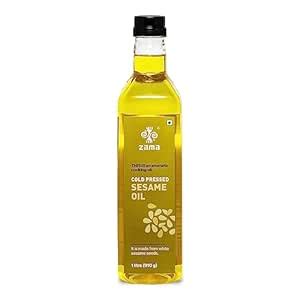 Zama Cold Pressed Sesame Oil 1 Litre | Premium Cooking oil | 100% Pure ...